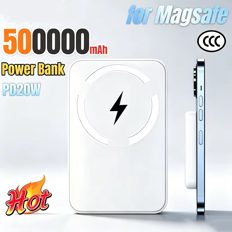 Solar Emergency Charger - 500000mAh Magnetic Wireless Power Bank PD22.5W